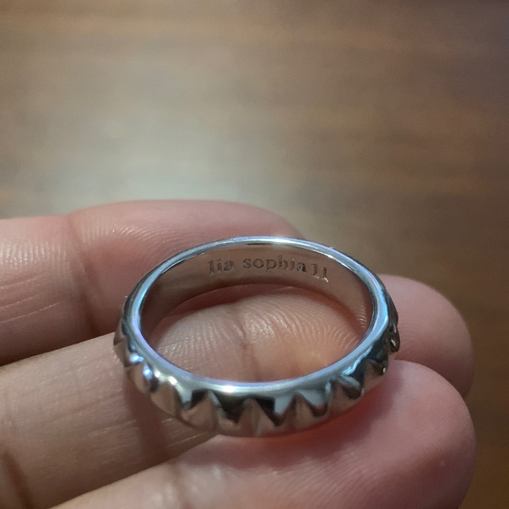 Lia Sophia Silver Unisex Ring